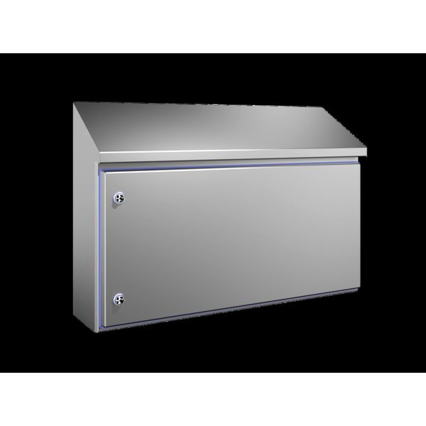 Compact enclosure, WHD: 810x430(H1)x549(H2)x210 mm, Stainless steel 1.4301 image 2