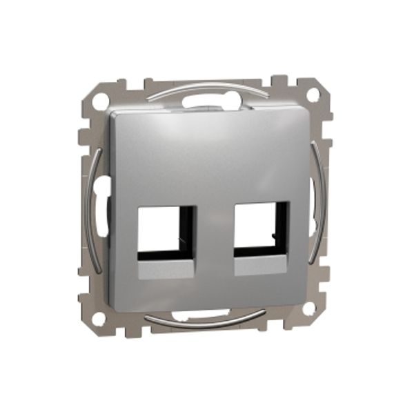 Sedna Design & Elements, dbl plate AMP MOL KEL cat5e 6 UTP, aluminium image 3