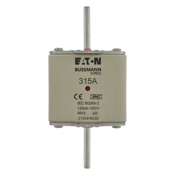 Fuse-link, low voltage, 315 A, AC 500 V, NH3, aM, IEC, dual indicator image 4