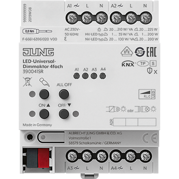 Dimmer KNX LED universal, 4-gang image 1