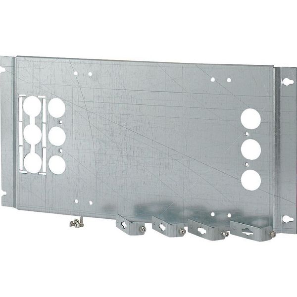 Mounting plate for NZM3 (cont.),horizontal, 3p, plug-in, HxW=250x600mm image 2