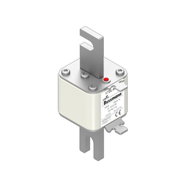 Fuse-link, high speed, 450 A, AC 660 V, Size 1, 51 x 51 x 140 mm, aR, DIN, IEC, single indicator image 8