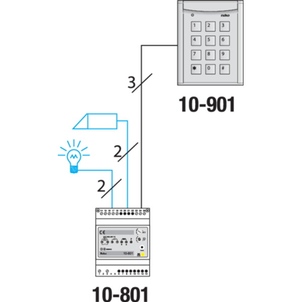 Niko Access Control - code keyboard for surface mounting image 4