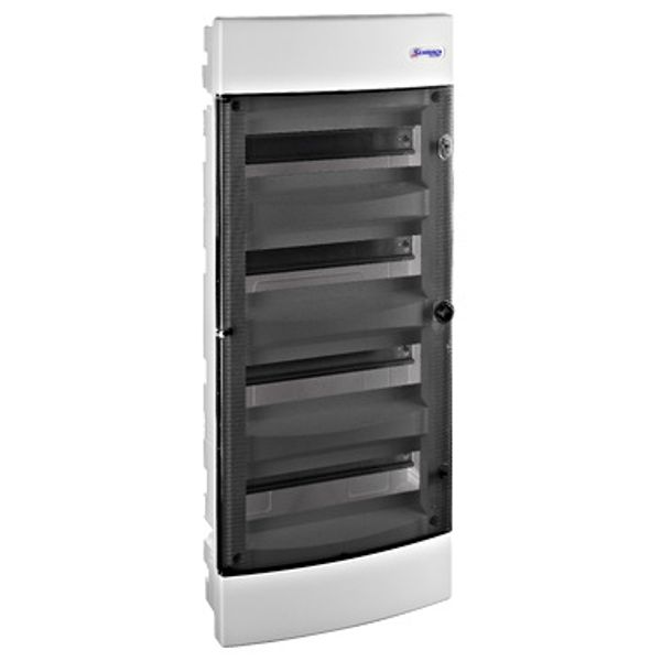 Flush-mounted enclosure 4-rows, 48MW, for partition wall image 1