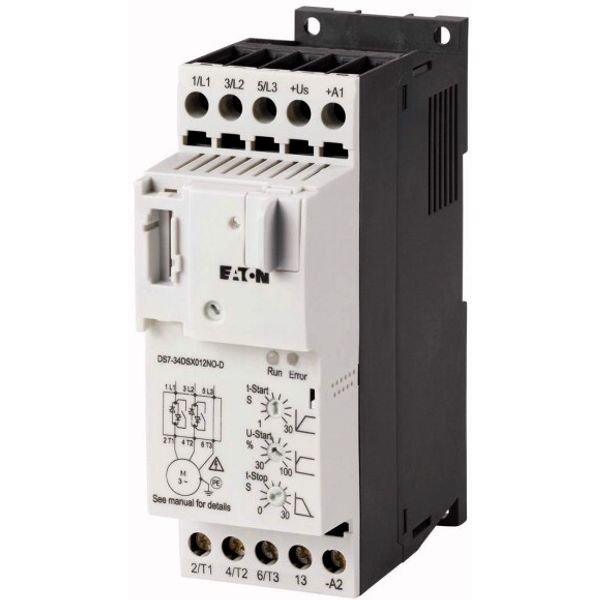 Soft starter, 7 A, 200 - 480 V AC, 24 V DC, Frame size: FS1, Communication Interfaces: SmartWire-DT image 1