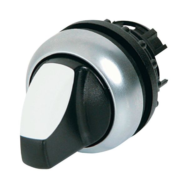 Illuminated selector switch actuator, RMQ-Titan, With thumb-grip, maintained, 2 positions, White, Bezel: titanium image 3