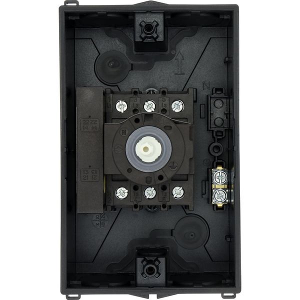 Safety switch, P1, 25 A, 3 pole, 1 N/O, 1 N/C, Emergency switching off function, With red rotary handle and yellow locking ring, Lockable in position image 51