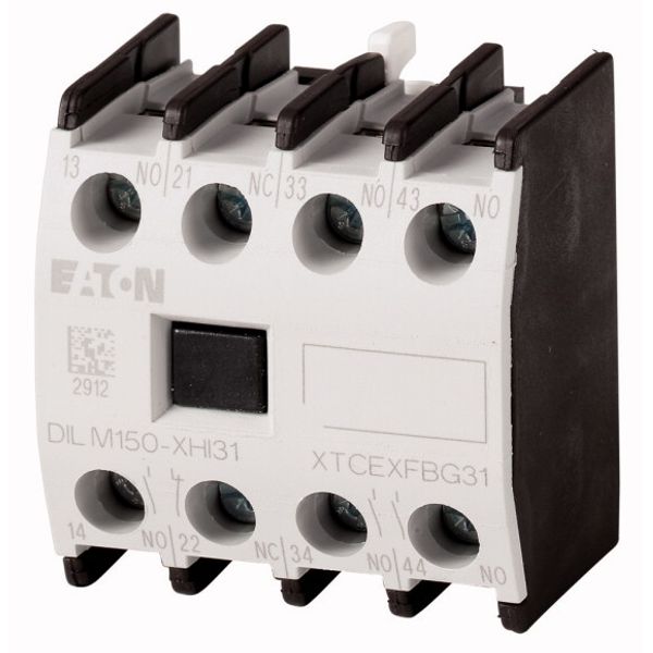 Auxiliary contact module, 4 pole, Ith= 16 A, 1 N/O, 1 N/OE, 1 NC, 1 NCL, Front fixing, Screw terminals, DILM40 - DILM170 image 1