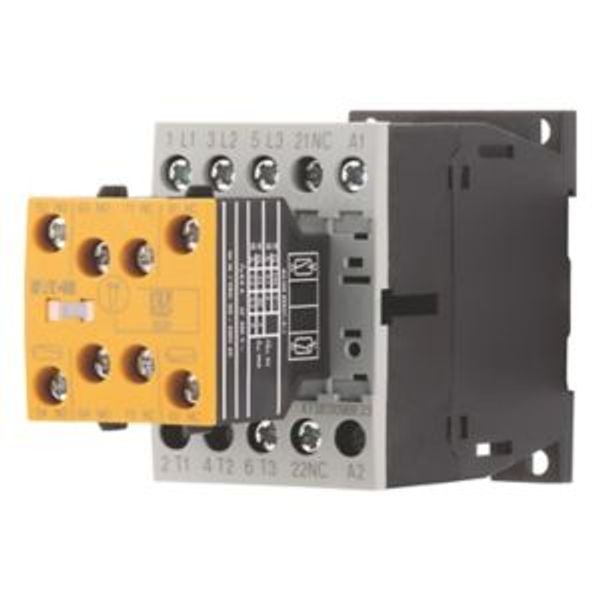 Safety contactor, 380 V 400 V: 4 kW, 2 N/O, 3 NC, 230 V 50 Hz, 240 V 60 Hz, AC operation, Screw terminals, With mirror contact (not for microswitches) image 2