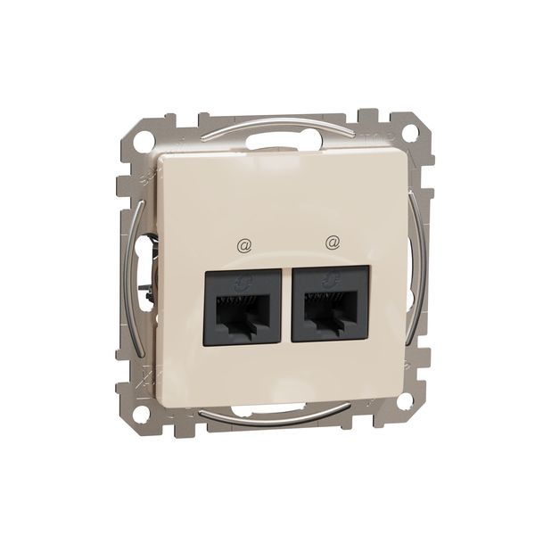 Double DATA Outlet CAT 5E UTP, Sedna Design & Elements, RJ45, Beige image 4