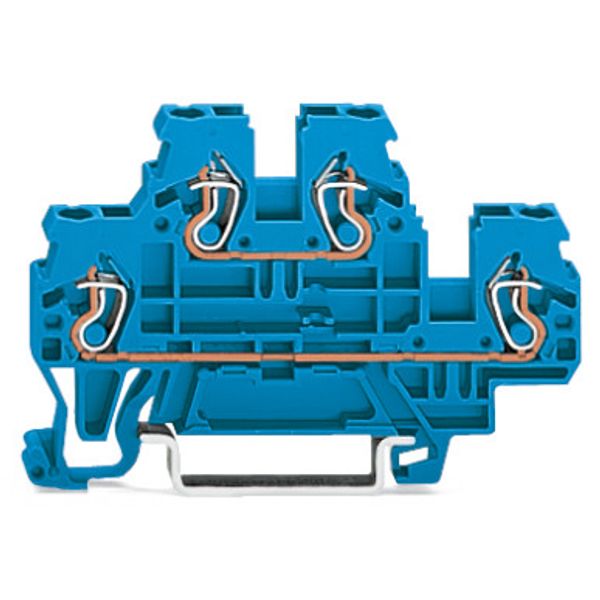 Double-deck terminal block Through/through terminal block N/N blue image 2