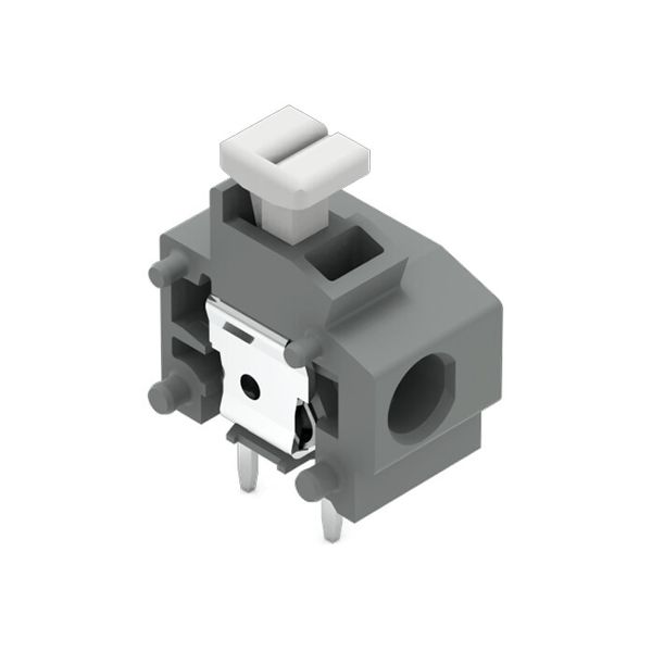 Stackable PCB terminal block push-button 1.5 mm² gray image 1