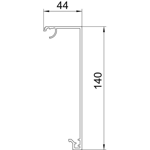 OT GAD Style EL Cover for Design duct Design Style 44x140x999 image 2