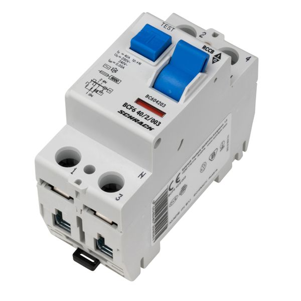 Residual current circuit breaker 40A, 2-p, 30mA,type AC, 6kA image 6