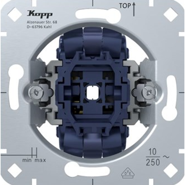 Cross switch, 1x Rocker/push, Built-in, 250V, 10A, Aluminum, RAL9006 image 1