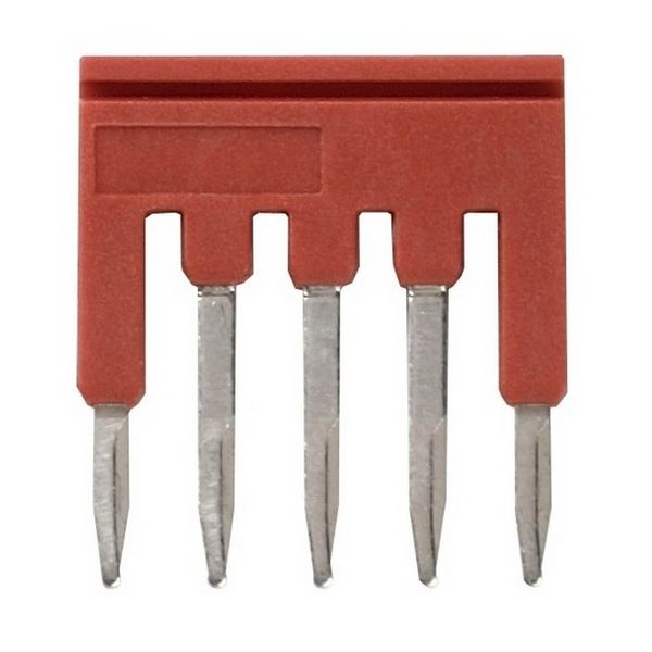 Short bar for terminal blocks 1 mm² push-in plus, 5 poles, red color image 2