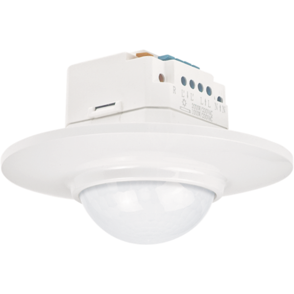 Motion detector, 230 V, 14 m, round, for flush-mounting box, white image 2