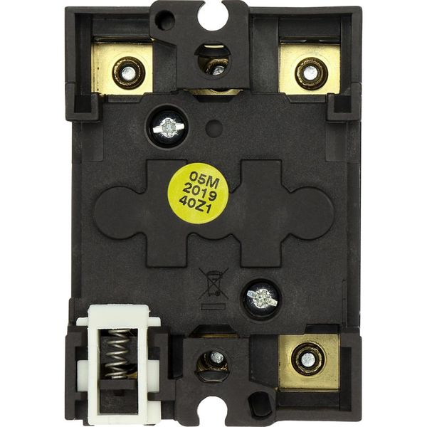 Main switch, P1, 25 A, rear mounting, 3 pole, Emergency switching off function, With red rotary handle and yellow locking ring, Lockable in the 0 (Off image 14