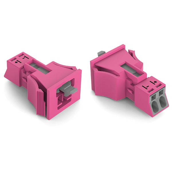 Snap-in plug 2-pole Cod. B pink image 3