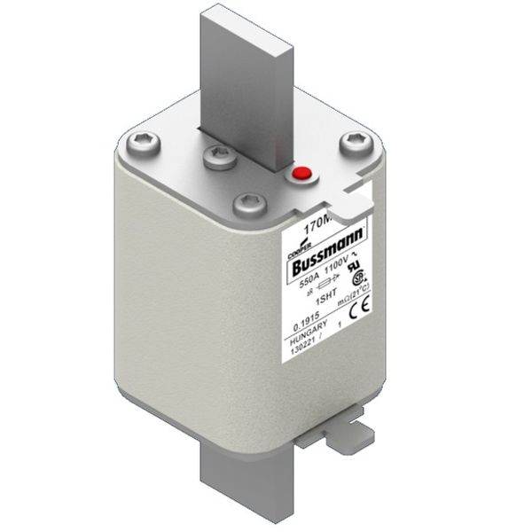 Fuse-link, high speed, 450 A, AC 1250 V, size 1, 53 x 63 x 135 mm, aR, IEC, single indicator image 2