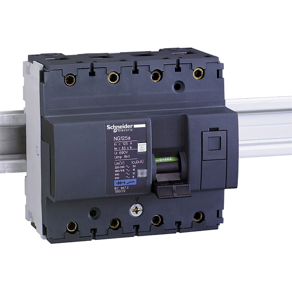 Miniature circuit-breaker, Acti9 NG125A, 4P, 125 A, C curve, 16 kA (IEC 60947-2) image 3