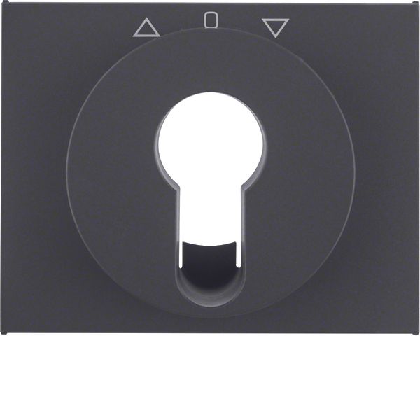 Centre plate for key push-button for blinds/key switch, K.1, ant. matt image 1