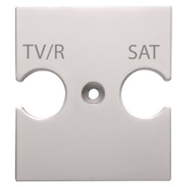 UNIVERSAL SUPPORT - COMBINED SOCKET OUTLET TV/R-SAT - NATURAL SATIN BEIGE - CHORUSMART image 1