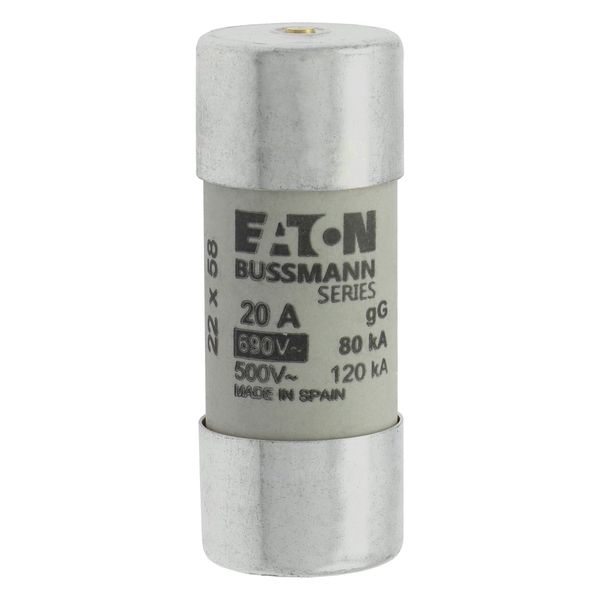 Fuse-link, LV, 20 A, AC 690 V, 22 x 58 mm, gL/gG, IEC, with striker image 13