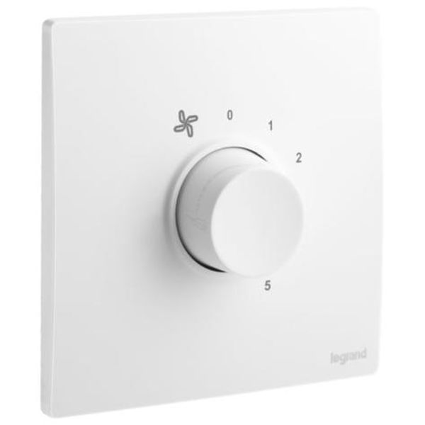 Mallia Senses - 1 gang 100 watts - 5 speeds Fan controller - 230 volts - Matt White image 1