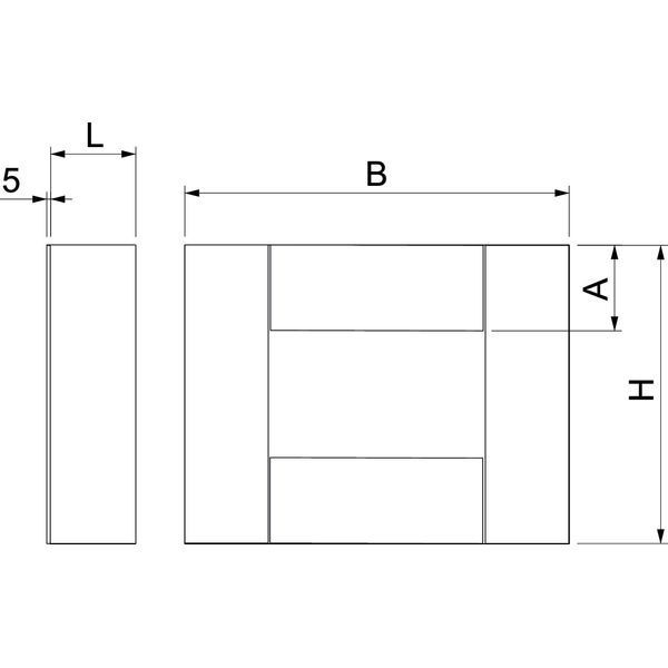 PLCD E090810 End piece EI90 for PLCD D090810 100x80 image 2