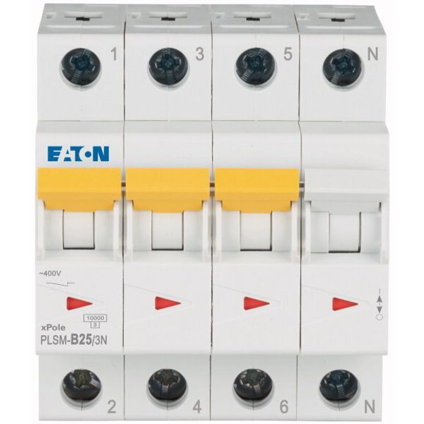 Miniature circuit breaker (MCB), 25 A, 3p+N, characteristic: B image 3