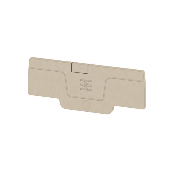 End plate (terminals), 65.7 mm x 2.1 mm, dark beige image 1