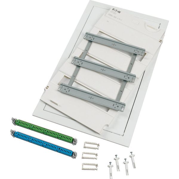 Flush-mounting expansion kit with plug-in terminal 3 row, form of delivery for projects image 3