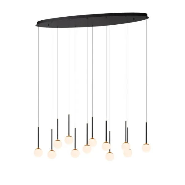 Lucide CALINA - Hanging lamp - LED Dim. - 12x7.2W 2700K - Black image 1