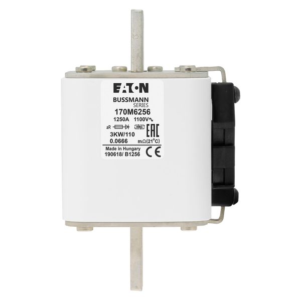 Fuse-link, high speed, 1250 A, AC 1100 V, DIN 3, 74 x 92 x 141 mm, aR, IEC, single indicator image 22