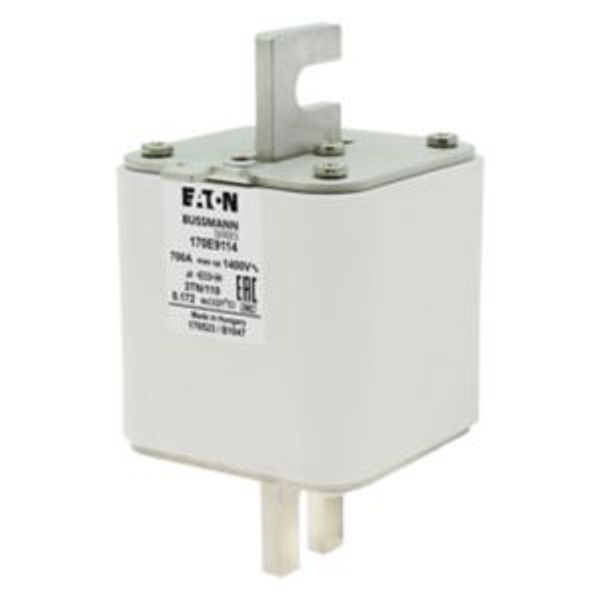 Fuse-link, high speed, 700 A, AC 1400 V, DIN 3, aR, DIN, type T indicator image 1