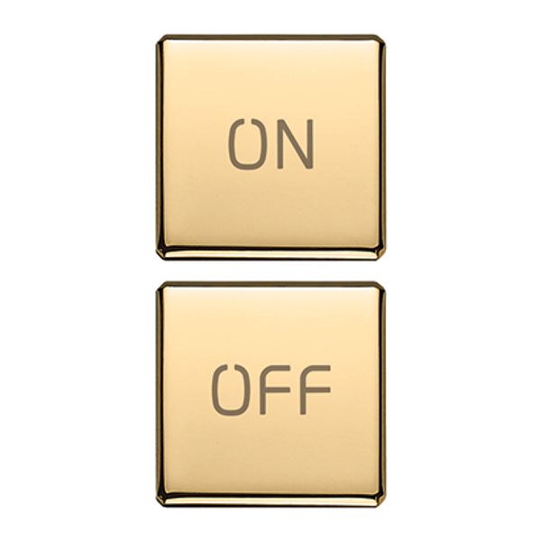 2 buttons Flat ON/OFF gold image 1