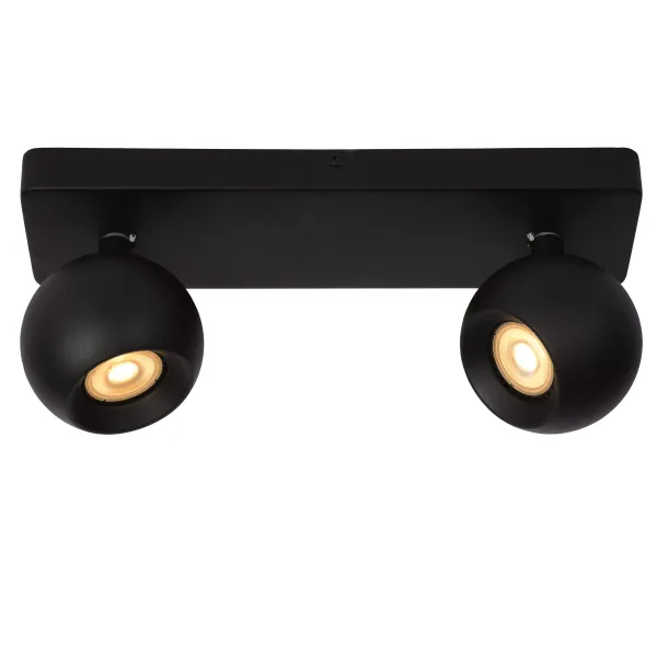 Lucide FAVORI - Ceiling spotlight - 2xGU10 - Black image 1