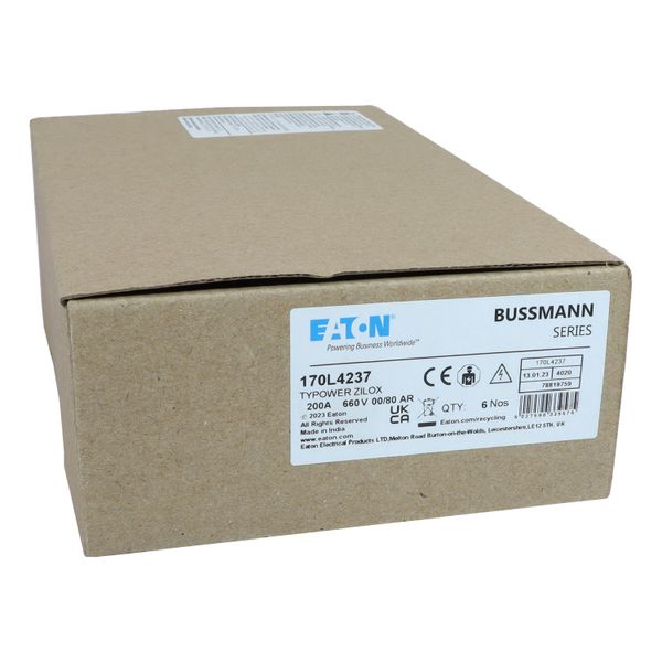 Fuse-link, high speed, 200 A, AC 660 V, size 00, 30 x 51 x 98 mm, aR, DIN, IEC, single indicator image 14