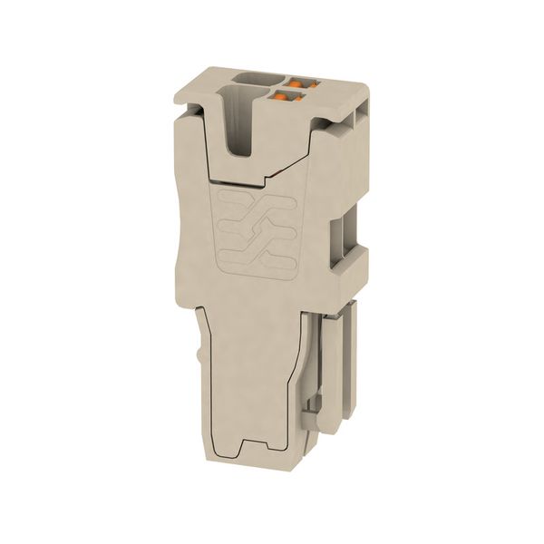 Plug (terminal), PUSH IN, 1.5 mm², 500, 17.5 A, dark beige image 1