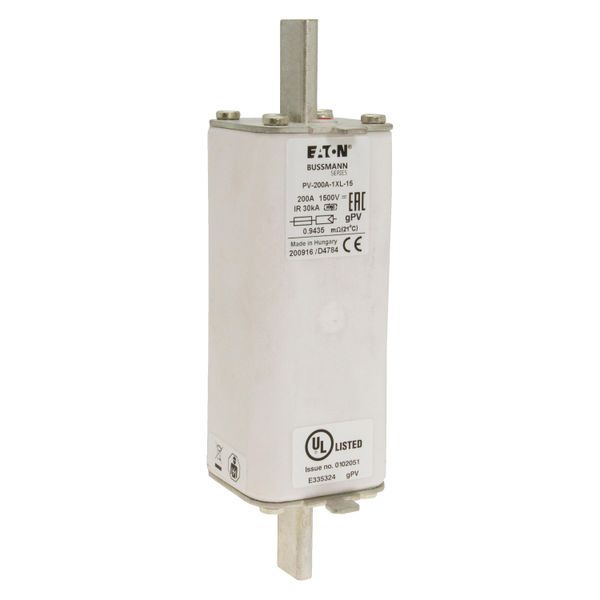 Fuse-link, high speed, 200 A, DC 1500 V, 1XL, 51 x 189 mm, gPV, IEC, UL, with indicator image 10