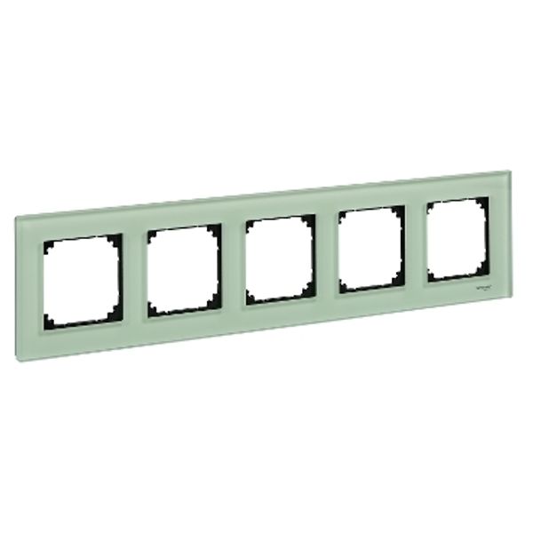 Real glass frame, 5-gang, Emerald green, M-Elegance image 2