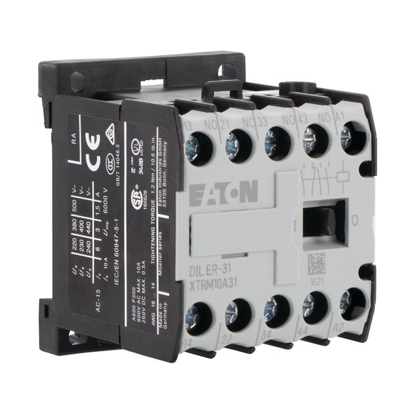 Contactor relay, 220 V 50/60 Hz, N/O = Normally open: 3 N/O, N/C = Normally closed: 1 NC, Screw terminals, AC operation image 17