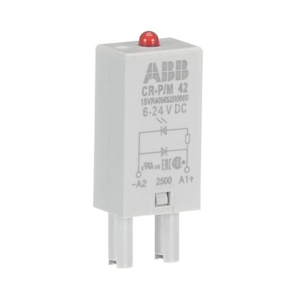 CR-P/M 42 Pluggable module diode and LED red, 6-24VDC, A1+, A2- image 11