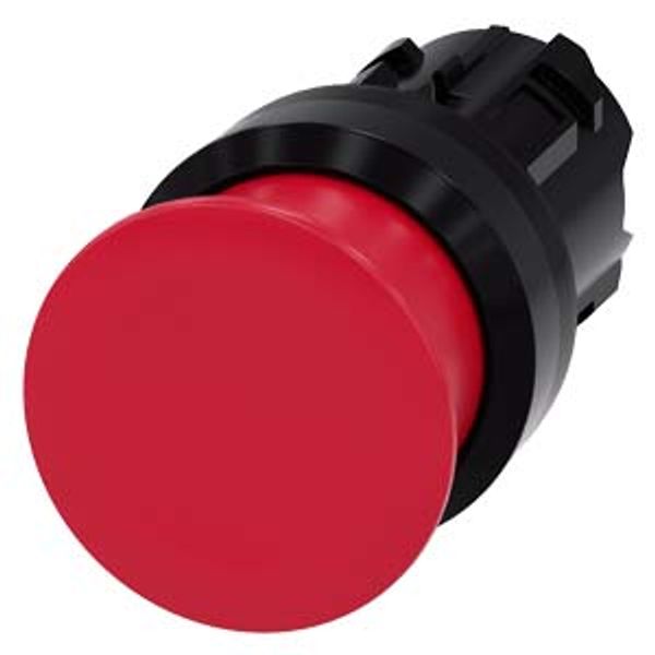 Mushroom pushbutton, 22 mm, round, plastic, red, 30 mm, momentary contact type, Z=50-unit packaging image 1