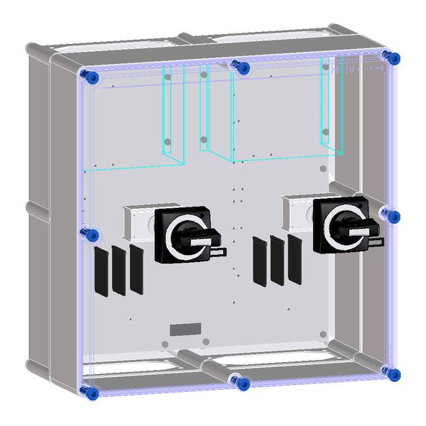 Switch enclosure prepared for 2 NZM1 MCCB 4P image 2