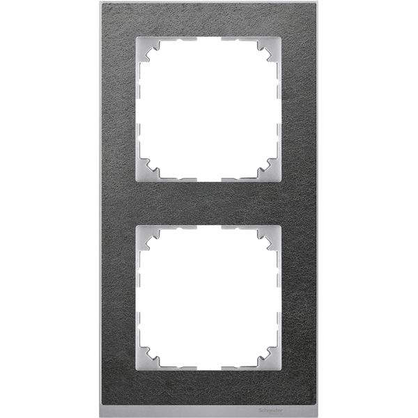 M-Pure Decor frame, 2-gang, slate image 3
