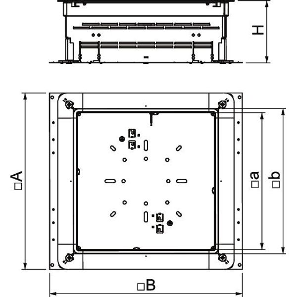 UZD 165220 350-3 Junction and branch box for screed height 165-220mm 510x467x165 image 2