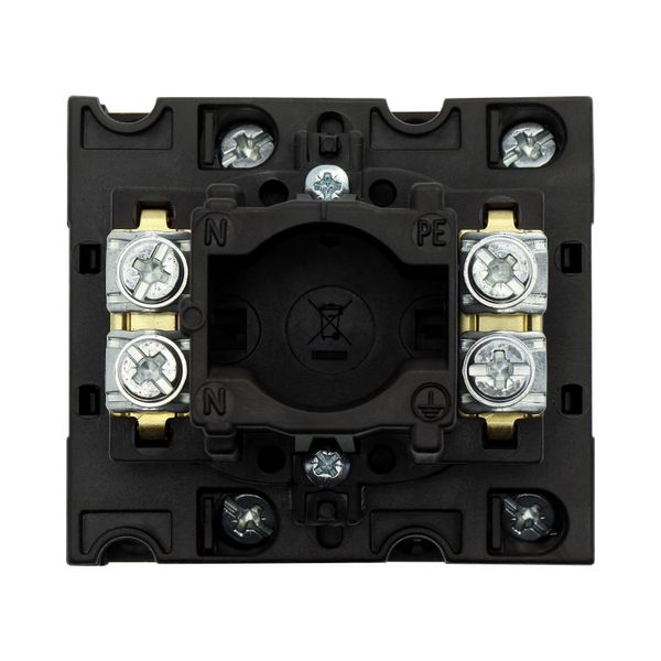 Main switch, T3, 32 A, flush mounting, 2 contact unit(s), 4 pole, Emergency switching off function, With red rotary handle and yellow locking ring image 26