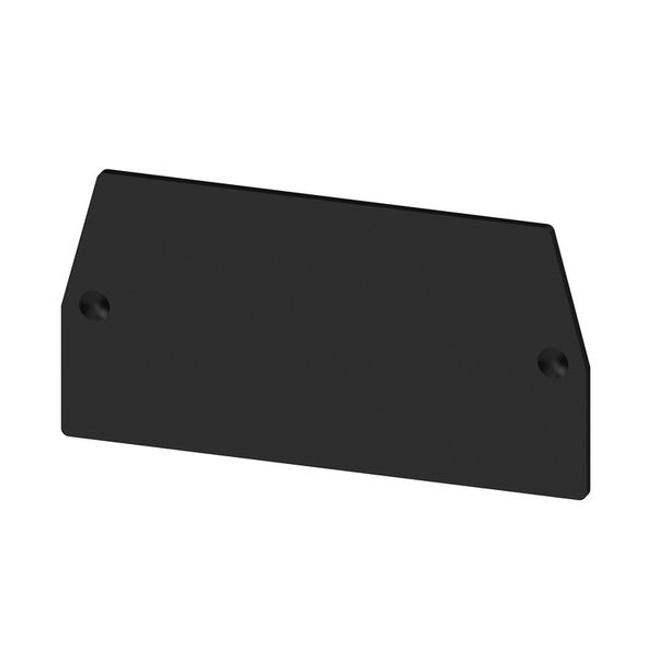 End and partition plate for terminals, 68.5 mm x 1.5 mm, black image 1